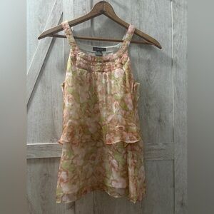 Kenar Silk Ruffle Layered Tank – Size S